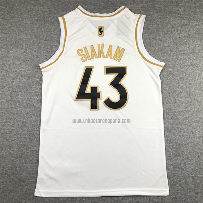 Camiseta Golden Edition Toronto Raptors Pascal Siakam NO 43 Blanco